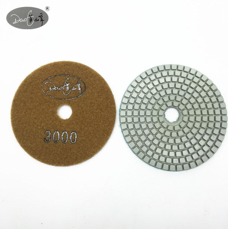 Daofeng 4inch 100mm Diamond Polishing Pads for Granite Marble Quartz