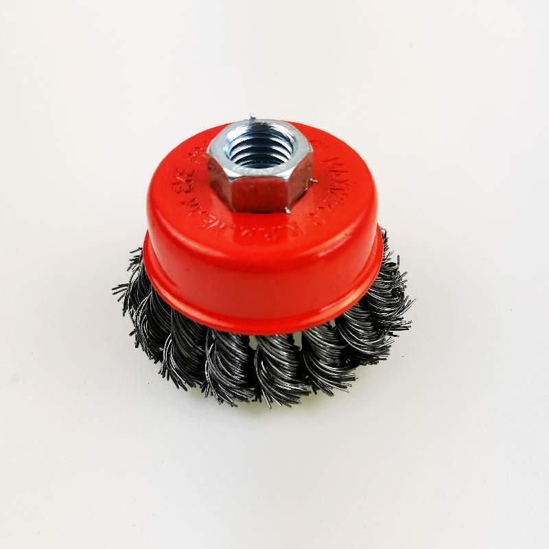 4 Inch Crimped Wire Steel Cup Brush with Nut