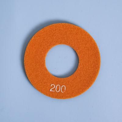 Qifeng Manufacturer Power Tools Diamond 125mm Abrasive Granite Marble Polishing Pad with Big Hole for Wet Use