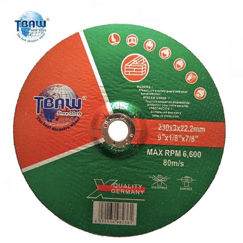 China 9′′ Abrasivo Disco De Corte, 3/32′′ Espesor, Piedra Metal Cutting Wheel