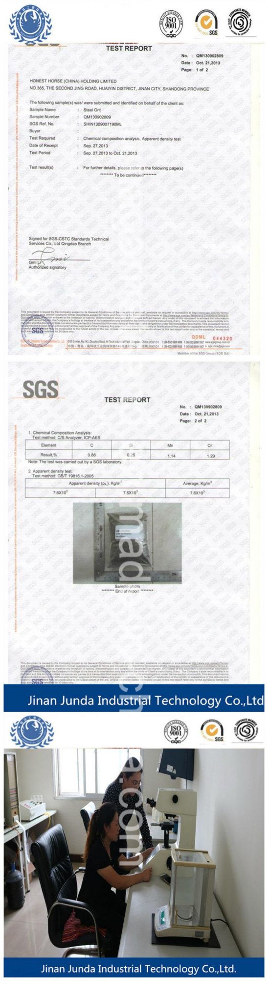 Surface Polishing by Cast Steel Shot Blasting Abrasive on Auto Part