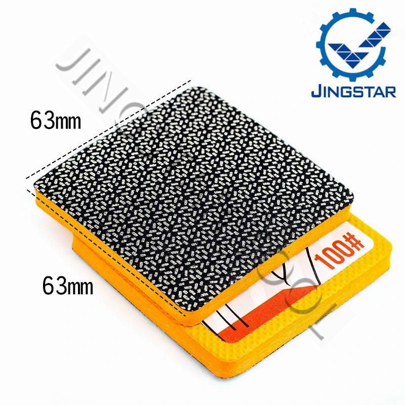 Hot Sale Pad 90*55mm Foam Backed Glass Polishing Stone Ceramic Tile Grinding Diamond Abrasive