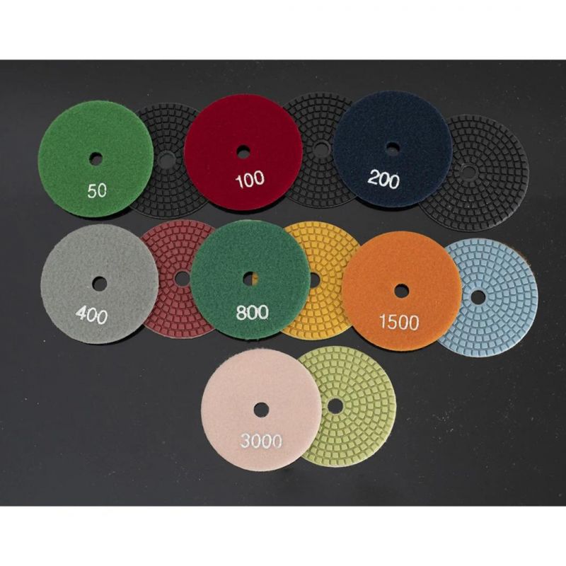 Qifeng Power Tool 3 Inch Resin Bond Diamond Dry Polishing Pads for Concrete Floor