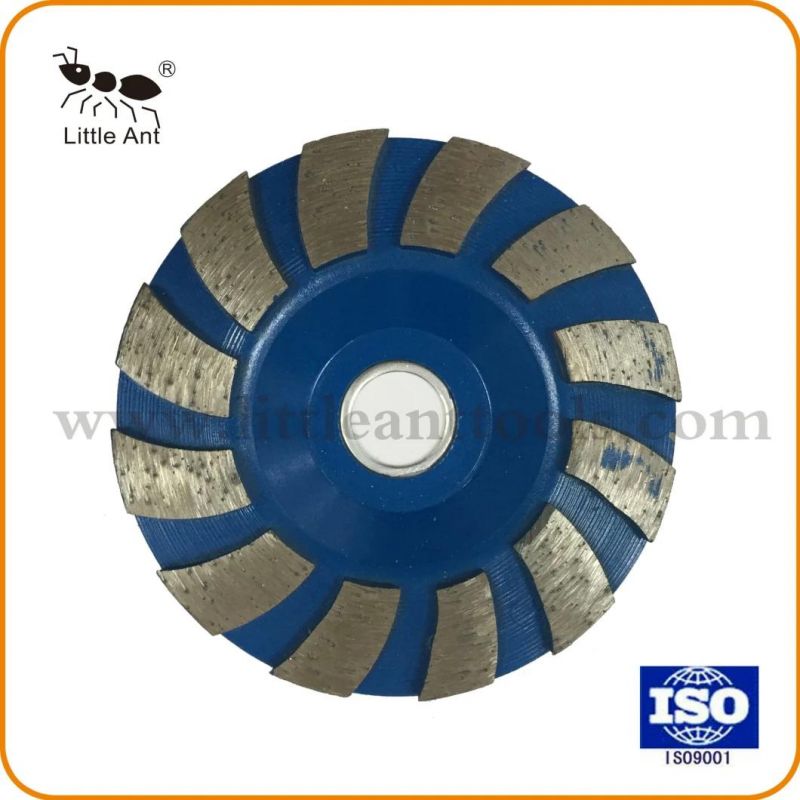 Blue Turbo Segment Cup Shape Stone Diamond Grinding Wheel