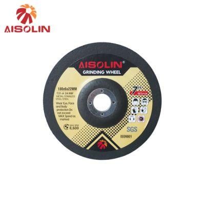 7 Inch Type 27 Black 80m/S Resin Bond Hardware Tools Metal Crankshaft Grinding Disc Wheel