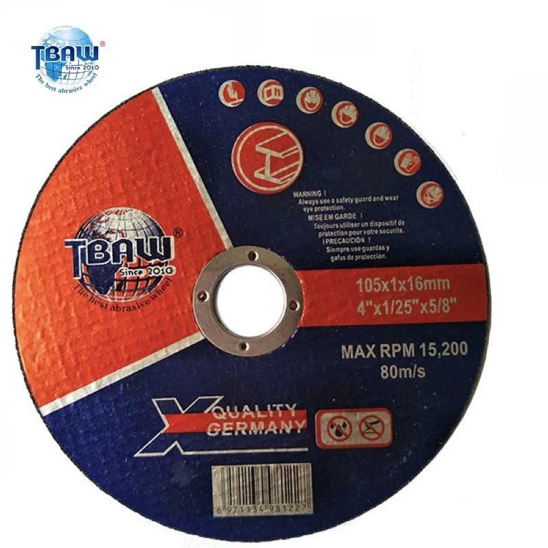 4 Inch 105*1*16mm High Speed Cutting Wheel Discs for Inox/Stainless Steel Euro Market