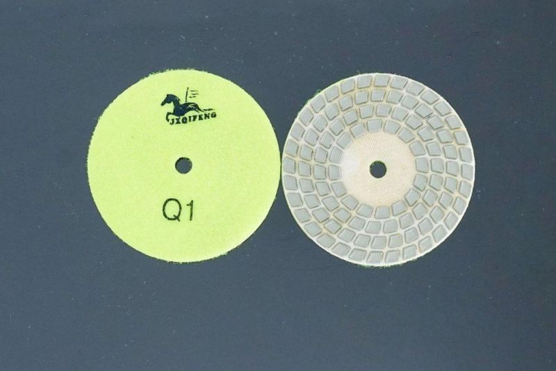 Qifeng 3 Inch Granite and Marble 4-Step Diamond Polishing Pad