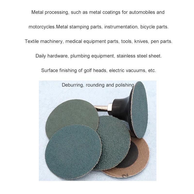 2" 50mm Zirconium Corundum Quick Change Roll Lock Green Surface Conditioning Sanding Disc