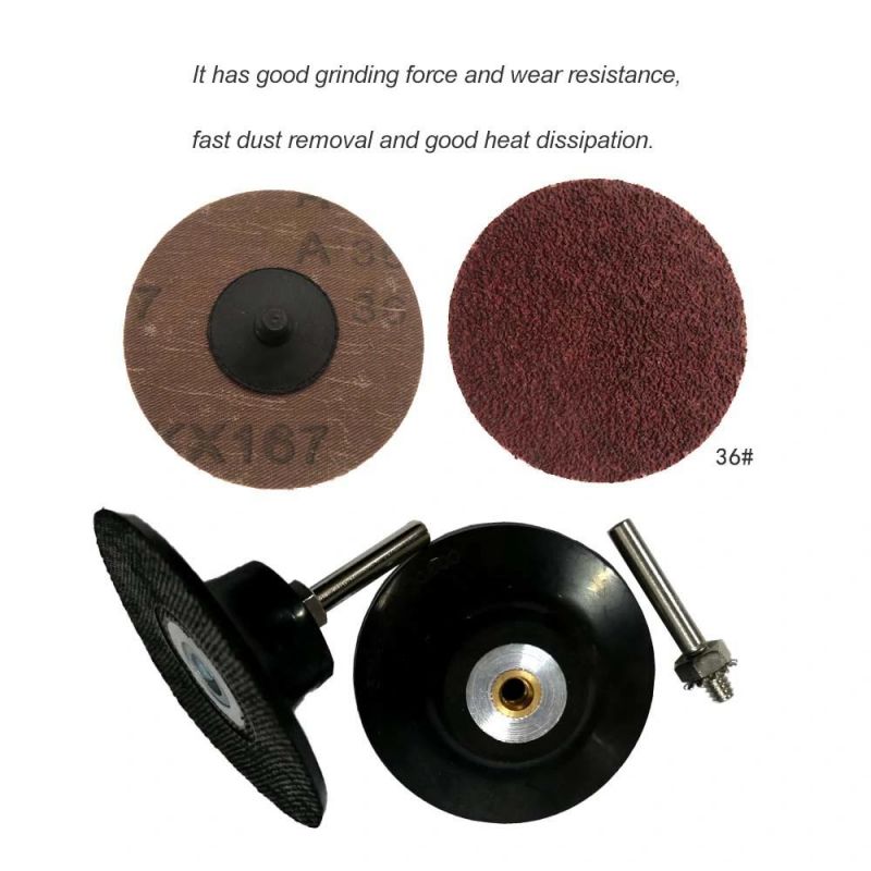3" 75mm Quick Change Roll Lock Red Surface Conditioning Sanding Disc