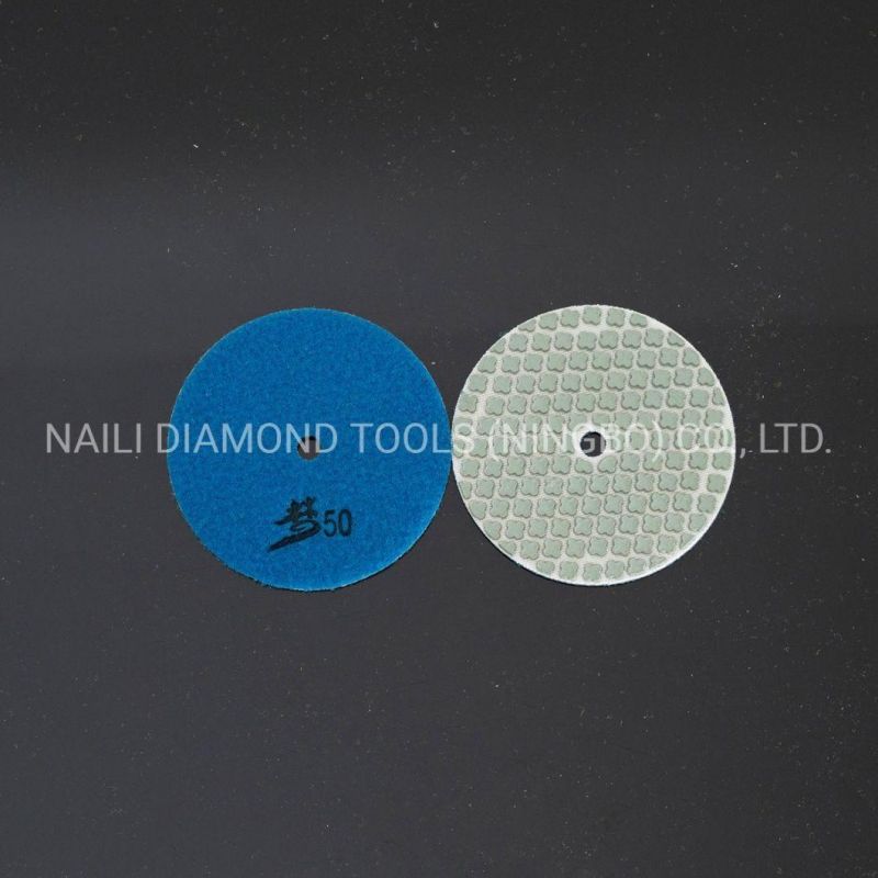 Qifeng Manufacturer Power Tool 7 Steps Diamond Resin Wet Polishing Pads for Stone Marble Granite Grinding