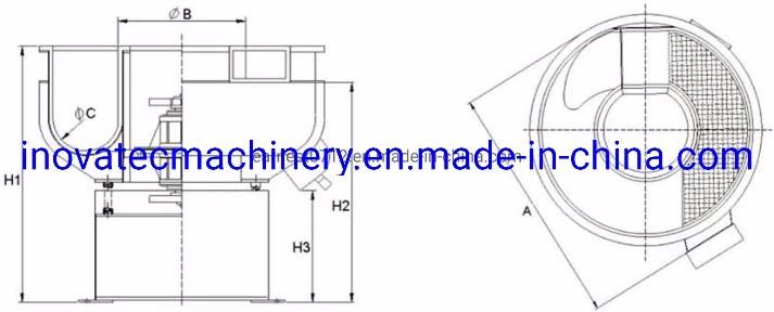 400L 600L Spiral Vibratory Polishing Machine Deburring