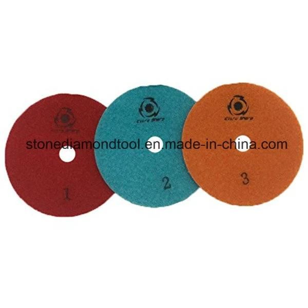 3 Steps Diamond White Flower Resin Wet Polishing Pad