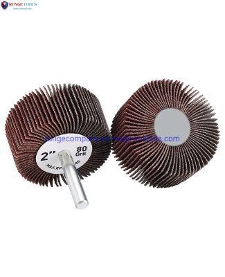 Aluminum Oxide 2X1X1/4inch Flap Wheels for Remove Rust and Weld Burr of Metal Stainless Steel Power Tools