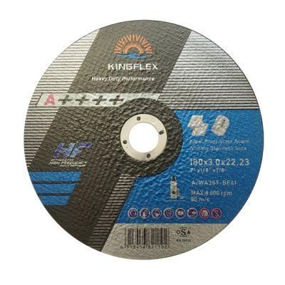 Flat Abrasive Disc, 180X3X22.23mm, for General Metal and Steel Cutting