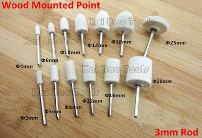 Wool Mounted Points 3mm Rod