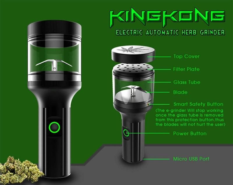 2022 Best Rechargeable Kingkong Automatic Electric Herb and Weed Grinders for Sale