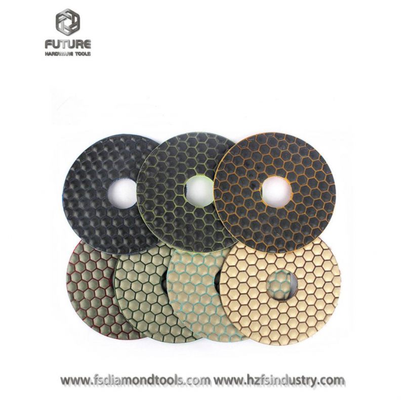 Honeycomb Diamond Dry/Wet Polishing Pads 100mm