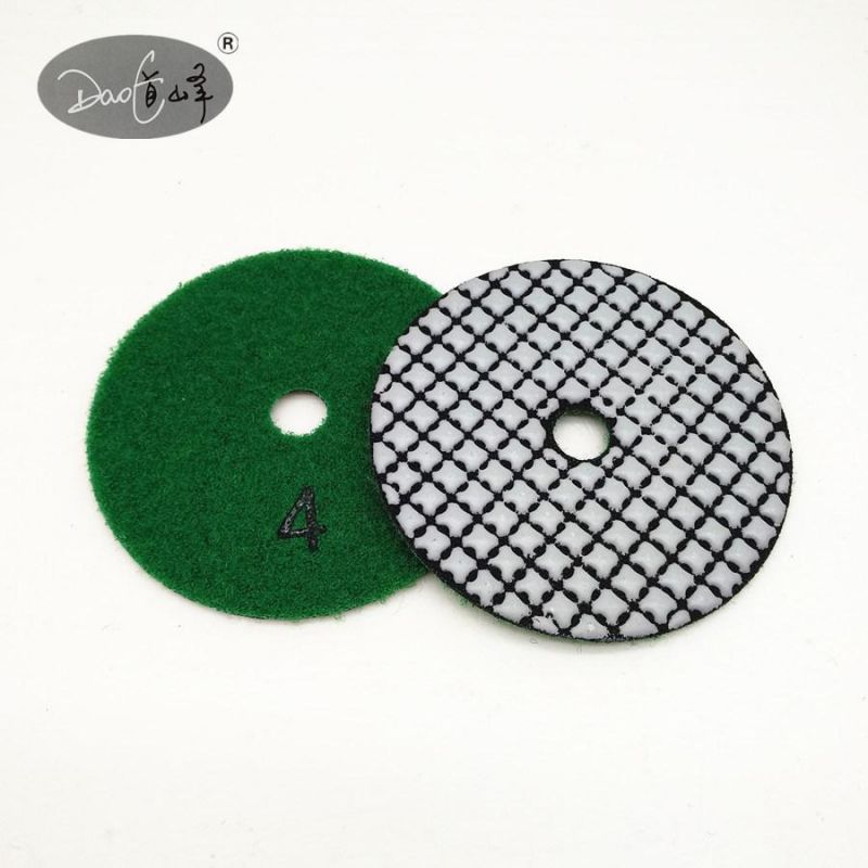 Daofeng 3inch 80mm Dry Polishing Pads for Marble Quartz (Plum)