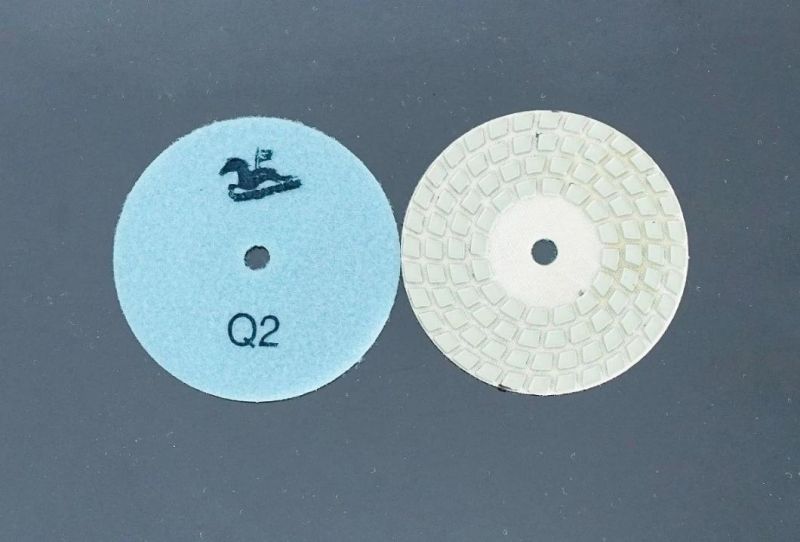 Qifeng Top Power Tool 80mm 4 Steps Abrasive Tools Dry Polishing Pads for Granite/ Marble