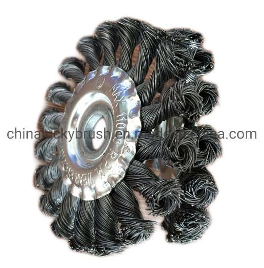 Nylon Abrasive and Brass Wire Mixture Wheel Brush (YY-354)