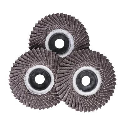 Eoyte Aluminium Abrasive Disc Wheel Fiberglass Backing T27 5inch Flap Disc 125mm for Metal