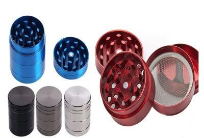 Smoking Magnetic Zinc Herb Grinder, 3 4 Piece Clear Top Customized Herb Grinder with Pollen Scraper