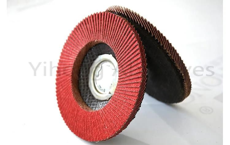 High Quality Wear-Resisting X Lock 4" 4.5" 5"Ceramic Grain Flap Disc for Grinding Stainless Steel and Metal