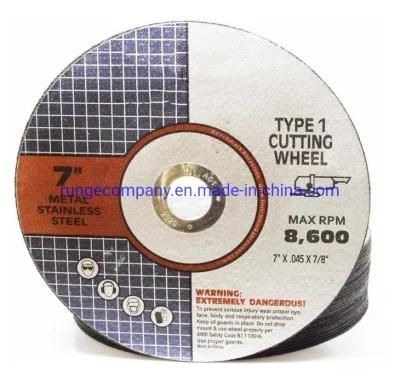 Power Tool Cutting Disc 7 Inch Cuttingwheels for Metals Iron Stainless Steel