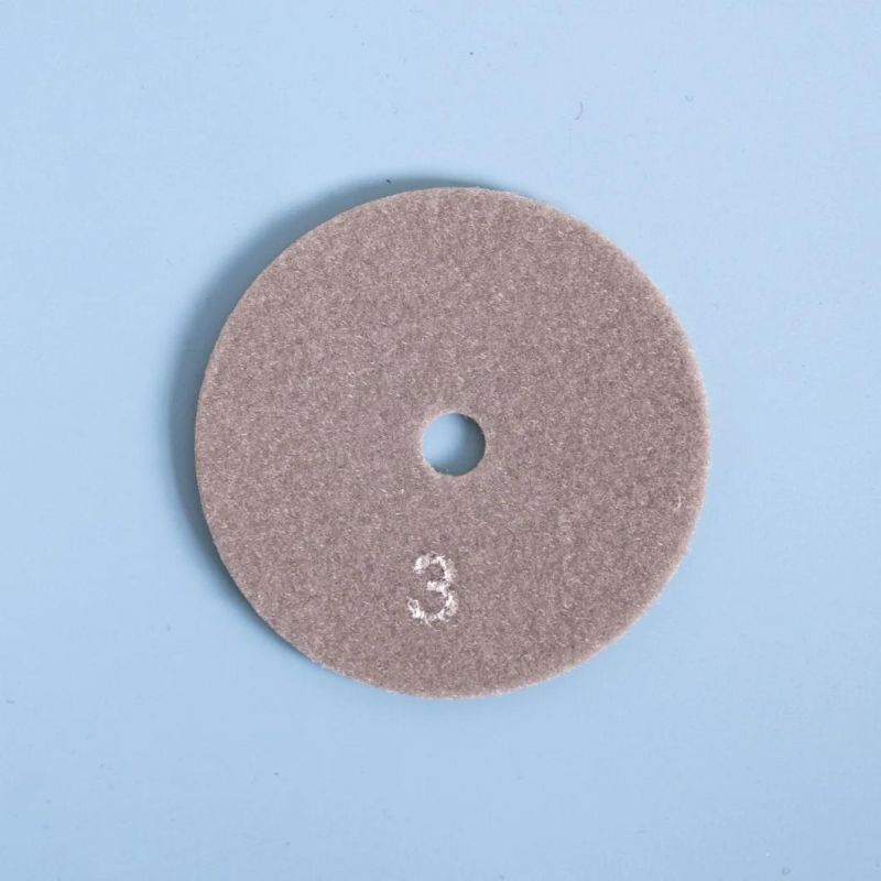 Qifeng Manufacturer Power Tools 3-Step Abrasive Diamond Resin Bond Tools Wet Polishing Pads for Marble/Stone