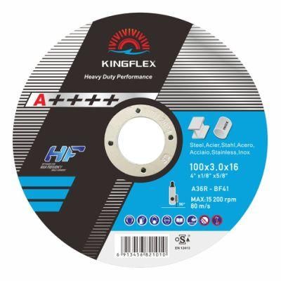 Flat Abrasive Wheel, 100X3X16mm, for General Metal and Steel Cutting