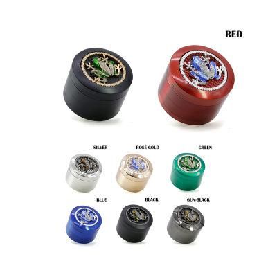 Custom 4 Parts Zinc Alloy Dry Herb Crusher 63mm Grinder