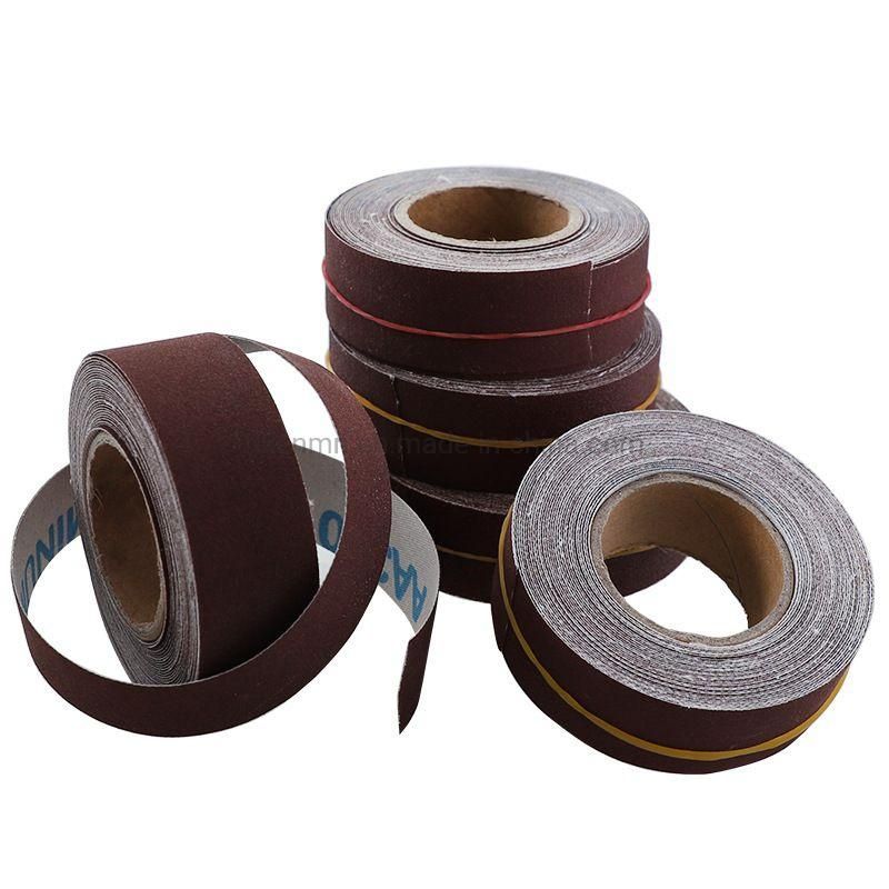 6m 25mm Grinding Emery Sanding Paper Cloth Belt Roll Drawable Abrsive Belt for Metal Glass Wood Polishing