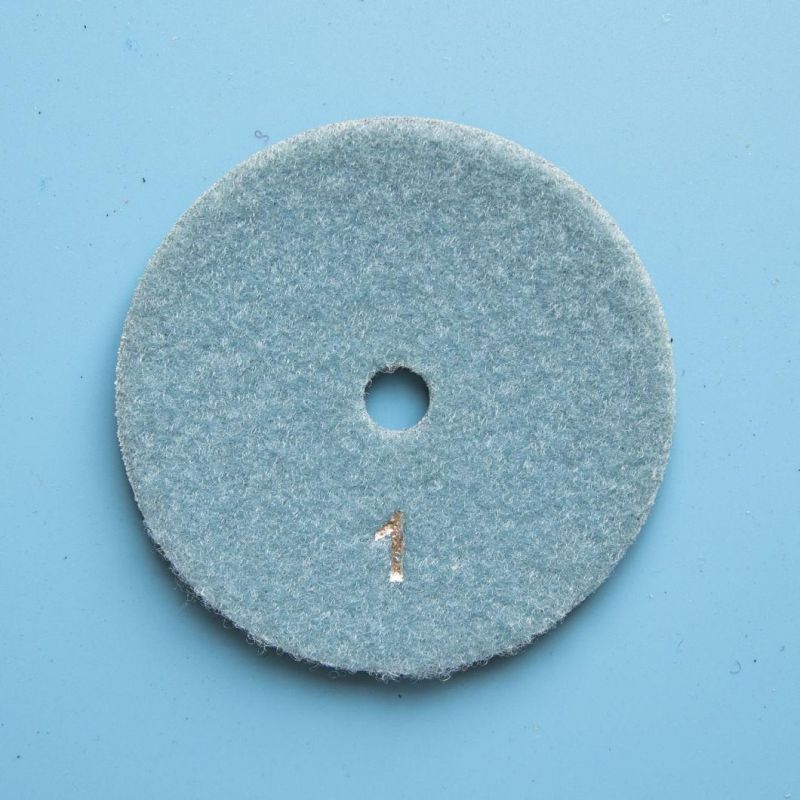 Qifeng 3 Step Wet Flexible Diamond Polishing Pad for Marble/Concrete Polishing