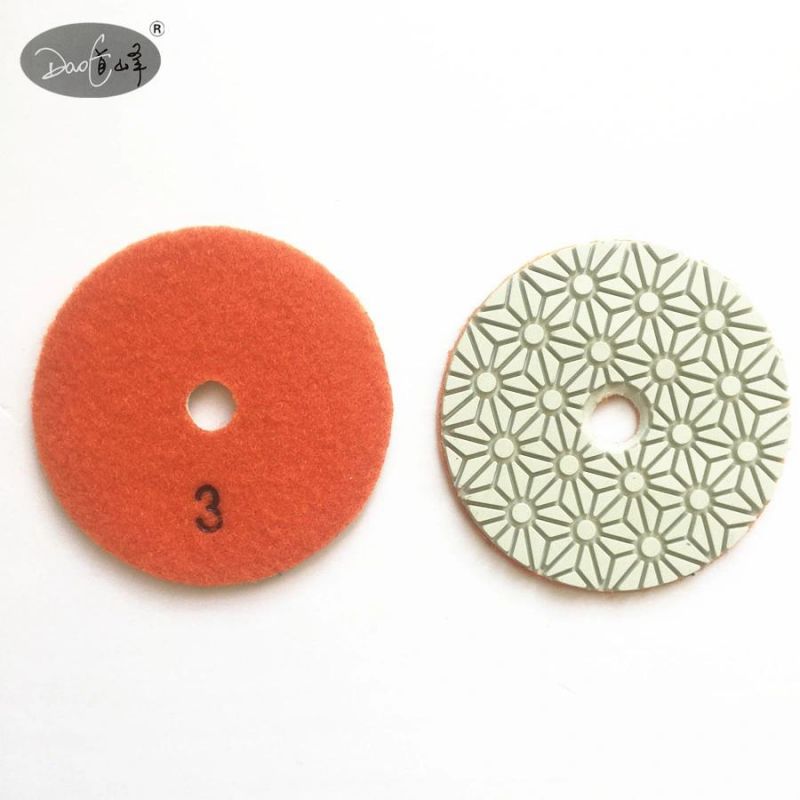 Daofeng 3inch 80mm 3 Step Polishing Pads for Quartz