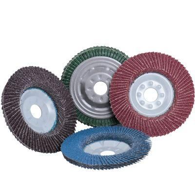 4&quot; Inch Calcined Alumina Iron Metal Backing Abrasive Flap Disc