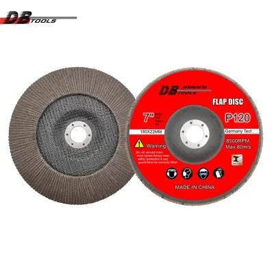 7&quot; 180mm Flap Disc Sanding Wheel Abrasive Disc Grinding Wheel Heated a/O for Ss Metal Derusting P120 Type 27/29