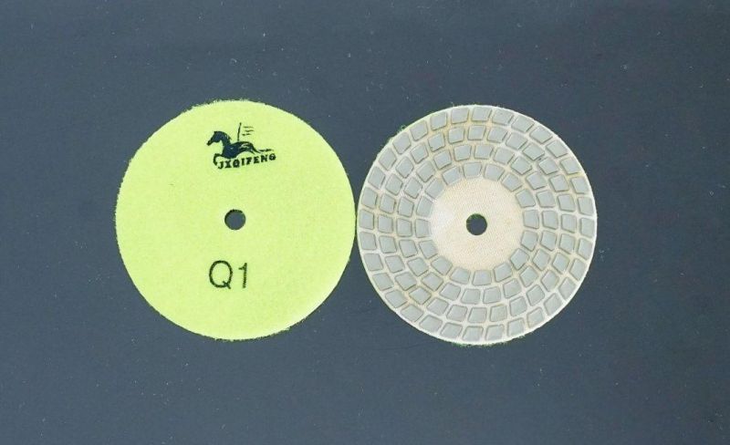 Qifeng Power Tool 4 Steps 100mm Diamond Resin Bond Abrasive Tools Dry Polishing Pads for Granite&Marble