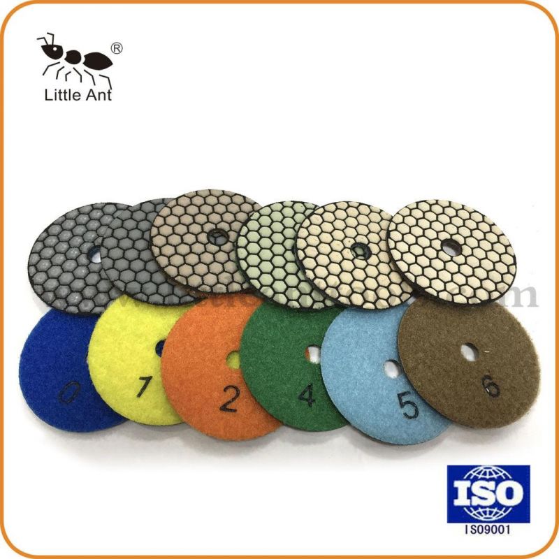 Little Ant Resin Bond Diamond Dry Polishing Pads for Marble