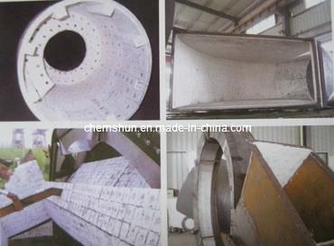 Isostatic Pressed Alumina Cylinder Vulcanized in Rubber Sheet