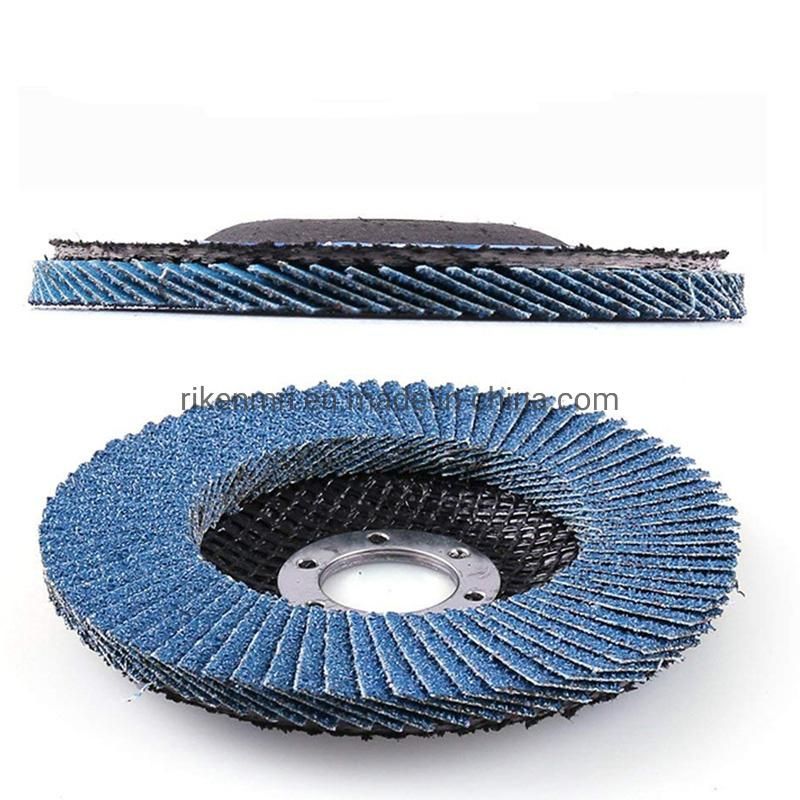 125X22mm 5X7/8inch Grit 180 Diamond Flap Disc High Density Calcined for Metal Grinding Flap Wheel Flap Disc