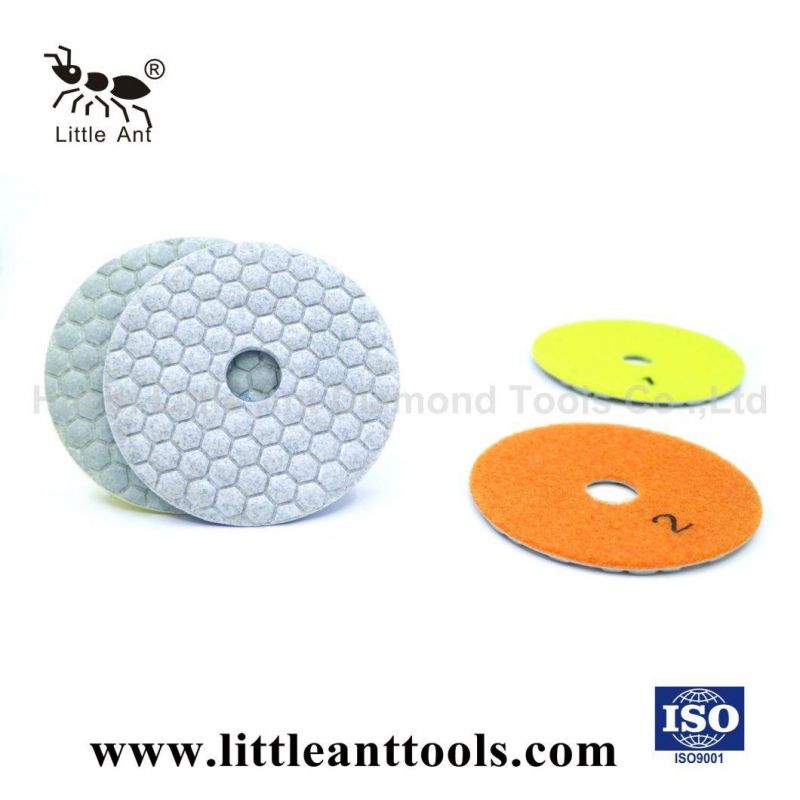 100mm White Hexagon Dry Polishing Pad