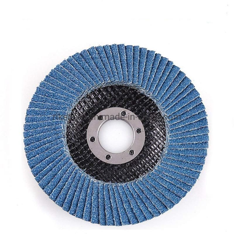 125X22mm 5X7/8inch Grit 180 Diamond Flap Disc High Density Calcined for Metal Grinding Flap Wheel Flap Disc
