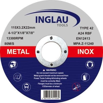 115X2.5X22.2 Depressed Center Cutting Disc