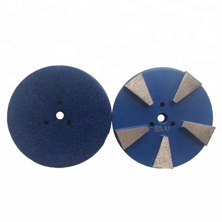 3 Inch D80mm Back Stick Diamond Grinding Disc with Five Segments Diamond Polishing Pads for Concrete and Terrazzo Floor