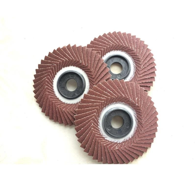 4inch 40#-320# High Quality Aluminium Oxide Radial Flap Disc for Grinding Stainless Steel and Metal