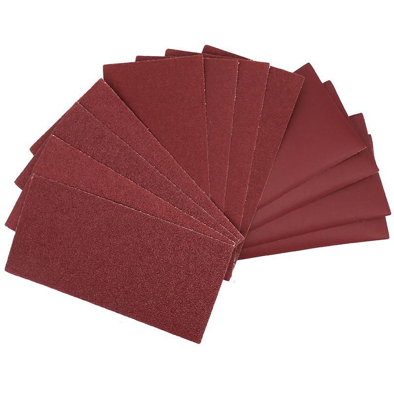 Rectangle Rectangular Air Random Orbital Sanders Abrasive Polishing Red Hook and Loop Velcro Sanding Disc