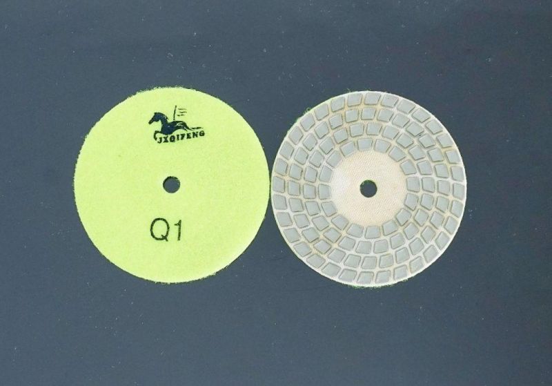 Qifeng Granite and Marble Stone 4 Steps Diamond Polishing Pad Available for Dry Use