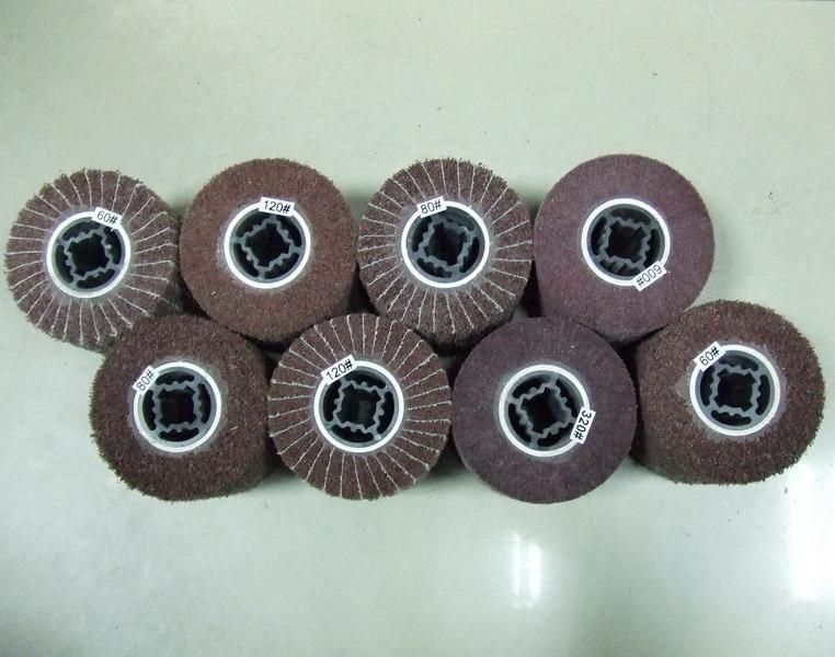 120mmx100mm 80# Flap Brush Drum Wheel Wire Drawing Wheel