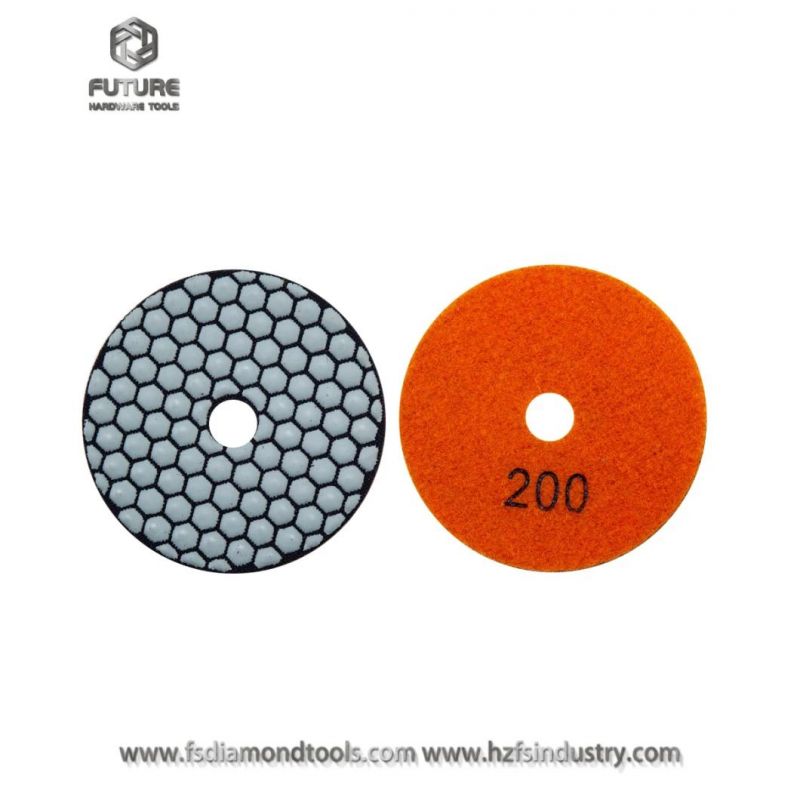 Good Quality 100mm Wet Use Polishing Pad with Honeycomb Shape Segment High Glossy Surface