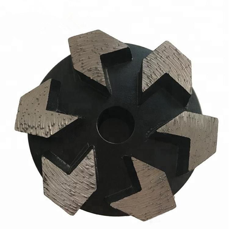 2 Inch D50mm Metal Bond Diamond Grinding Plug Disc with Five Arrow Segments Diamond Grinding Wheel for Concrete and Terrazzo Floor
